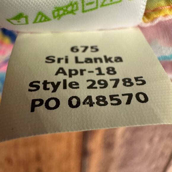 Lilly Pulitzer Top Sain Sunset The Sunny Side Off Shoulder Small Tropical Resort - Picture 8 of 8